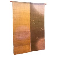 Noren Mitsuru Japanese linen door curtain Kakishibu watage 88 x 150cm