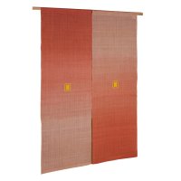 Noren Mitsuru Japanese linen door curtain kusakizome akane 88 x 150cm