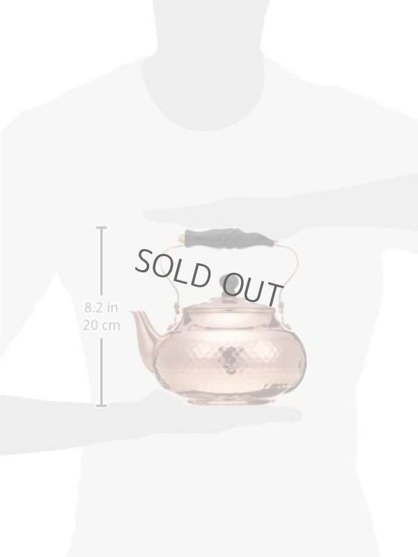 Photo3: Japanese Copper kettle hammered wan Shinkodou wooden handle 2.0L