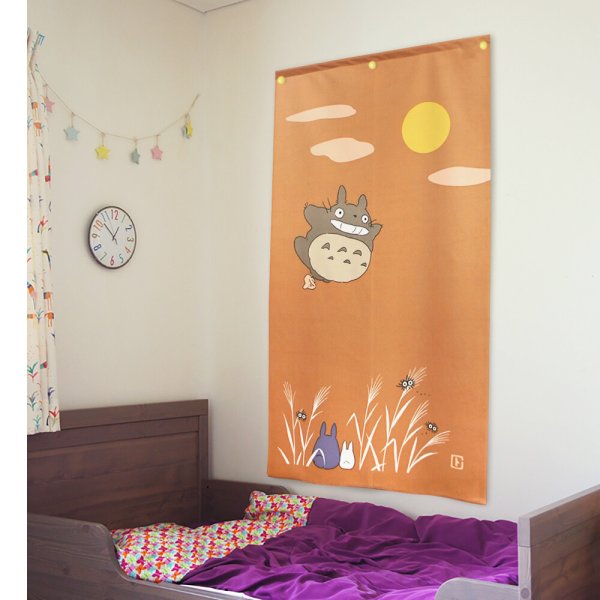 Photo2: Noren Japanese curtain My Neighbor Totoro flying 85cm x 150cm