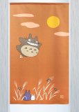 Photo1: Noren Japanese curtain My Neighbor Totoro flying 85cm x 150cm (1)