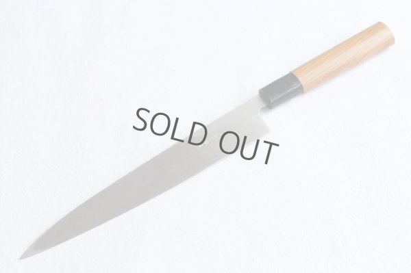 Photo3: Yasuhiko Fujiwara Silver-3 steel Japanese Yanagiba Sashimi knife 210mm