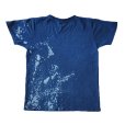 Photo3: Natural and Hand dyes Mitsuru unisexed T-shirt made in Japan Namishibuki navy-blue (3)