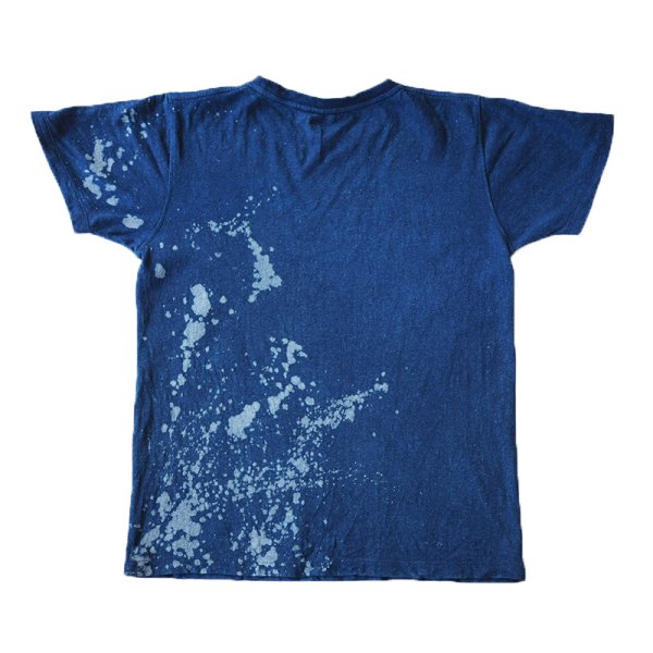 Photo3: Natural and Hand dyes Mitsuru unisexed T-shirt made in Japan Namishibuki navy-blue