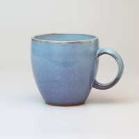 Hagi yaki ware Japanese pottery mug coffee cup megumi blue 340ml
