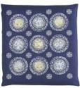 Photo1: Japanese floor pillow cushion cover zabuton cotton meisen family crest 55 x 59cm (1)