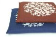 Photo3: Japanese floor pillow cushion cover zabuton cotton meisen flower 55 x 59cm