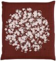 Photo2: Japanese floor pillow cushion cover zabuton cotton meisen flower 55 x 59cm (2)