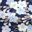 Photo4: Japanese floor pillow cushion cover zabuton cotton meisen flower 55 x 59cm