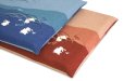 Photo3: Japanese floor pillow cushion cover zabuton cotton meisen rabbit 55 x 59cm