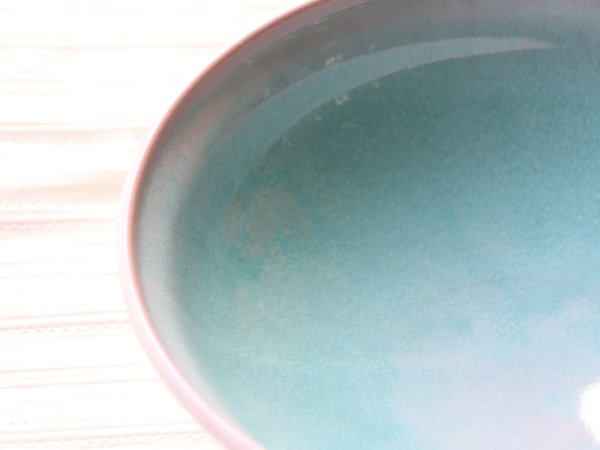 Photo3: Hagi ware Japanese Serving bowl mint pink-light-blue gradation W260mm