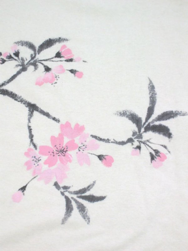 Photo2: Natural and Hand dyes Mitsuru unisexed T-shirt made in Japan cherry hand painted