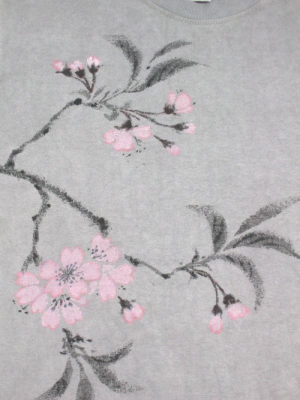 Photo2: Natural and Hand dyes Mitsuru unisexed T-shirt made in Japan cherry kakishibu