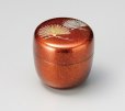 Photo1: Tea Caddy Japanese Natsume Echizen Urushi lacquer Matcha container fan pine (1)