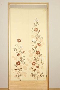 Noren Japanese Curtain Doorway NM SD enbu flowers 85 x 150 cm