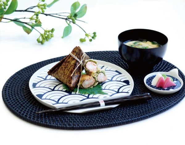 Photo1: Arita Porcelain dinnerware plate washi wamon indigo blue any type W22cm