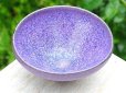 Photo3: Kiyomizu porcelain Japanese sake guinomi crystal-glaze purple murasaki set of 2