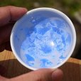 Photo10: Kiyomizu porcelain Japanese sake guinomi crystal-glaze blue set of 2 (10)