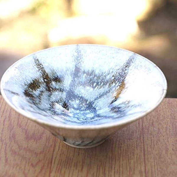 Photo4: Kiyomizu porcelain Japanese sake guinomi mange yuteki sakazuki