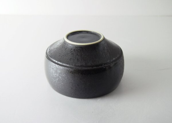 Photo2: Hasami Porcelain Japanese matcha bowl haku wabi black