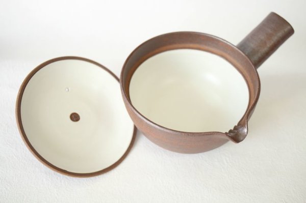 Photo11: Kiyomizu Kyoto kumagai pottery tea pot kyusu yakishime