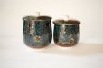 Photo7: Kutani porcelain Futatuki Yunomi kai blue gold aotibu Japanese tea cup (set of 2)