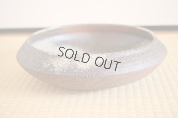 Photo6: Ikebana Suiban Vase Shigaraki Japanese pottery Round koto-yohen D 31cm