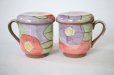 Photo13: Mino Japanese pottery mug tea coffee cup camellia with strainer and lids set of 2