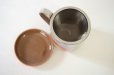 Photo11: Mino Japanese pottery mug tea coffee cup camellia with strainer and lids set of 2