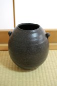 Photo7: Shigaraki Japanese pottery Vase tsuchi mimitsukiyohen H 19.5cm