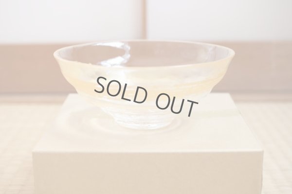 Photo8: glass Japanese tea ceremony matcha chawan bowl gold hakeme