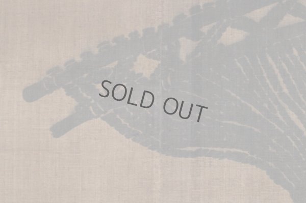 Photo5: Noren Mitsuru Japanese linen door curtain Kakishibu nawa rope 88 x 150cm