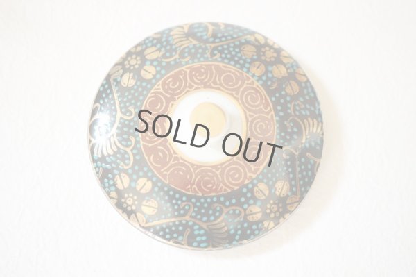 Photo5: Kutani porcelain Futatuki Yunomi kai blue gold aotibu Japanese tea cup (set of 2)