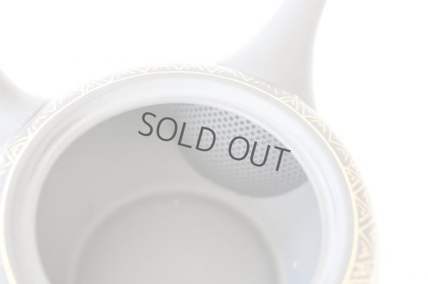 Photo4: Tokoname Japanese tea pot kyusu YT Shohou aochibu blue gold 260ml