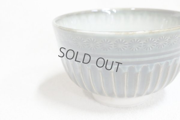 Photo3: Kiyomizu Japanese pottery tea ceremony matcha bowl Minoru Ando carved mishima