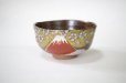 Photo12: Kutani matcha chawan Japanese tea ceremony bowl gold Mt.Fuji Sakura