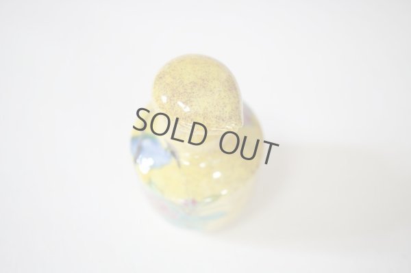 Photo5: Kutani Porcelain Soy Sauce Dispenser Bottle pot yellow yoshidaya bird