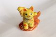 Photo13: Japanese Lucky Cat Kutani yaki ware Porcelain Maneki Neko Kinsai Yellow mori