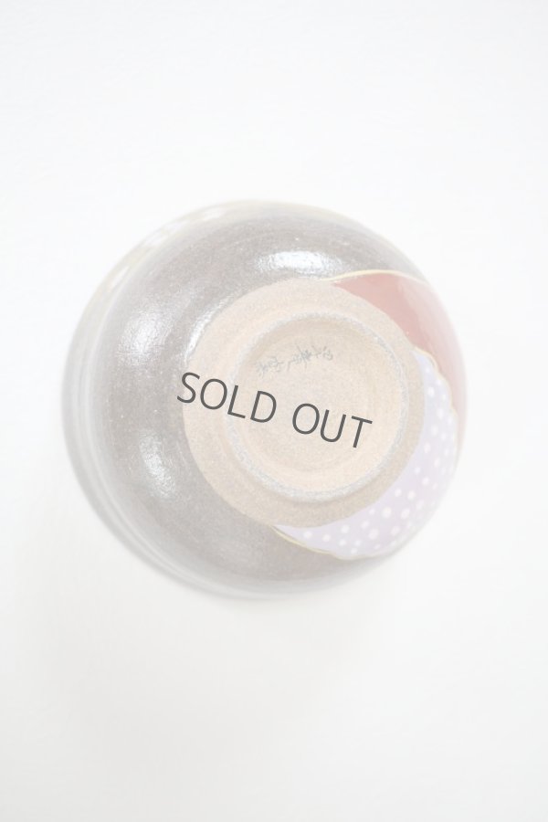 Photo7: Kutani matcha chawan Japanese tea ceremony bowl gold Mt.Fuji Sakura