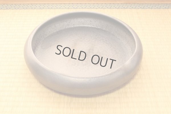 Photo9: Ikebana Suiban Vase Shigaraki Japanese pottery Round dimple D 30cm