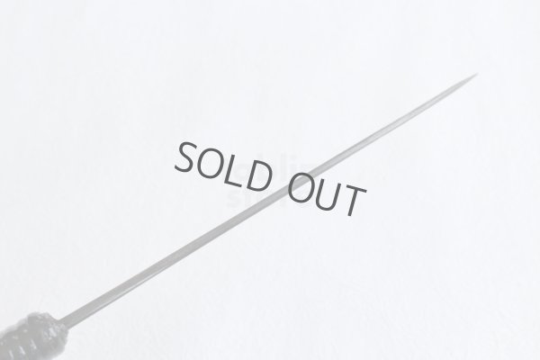 Photo9: Shokei Funaki Kurouchi white 2 steel Lacquer wisteria string cord handle Chef Gyuto 178mm