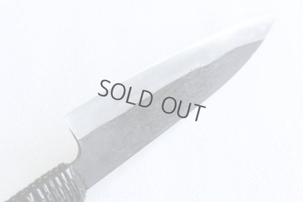 Photo3: Shokei Funaki Kurouchi white 2 steel Lacquer wisteria string cord handle Chef Gyuto 178mm