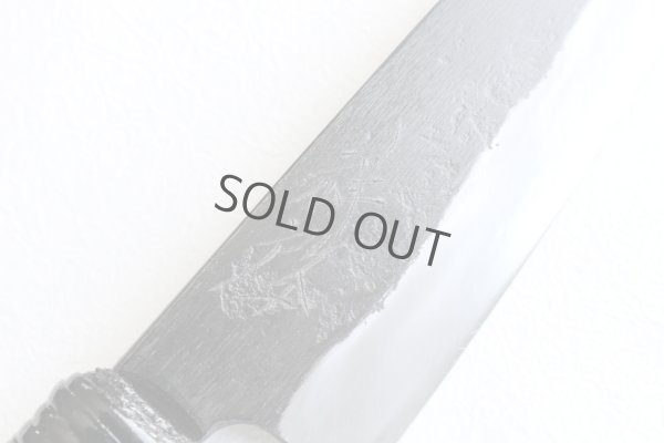Photo12: Shokei Funaki Kurouchi white 2 steel Lacquer wisteria string cord handle Chef Gyuto 178mm