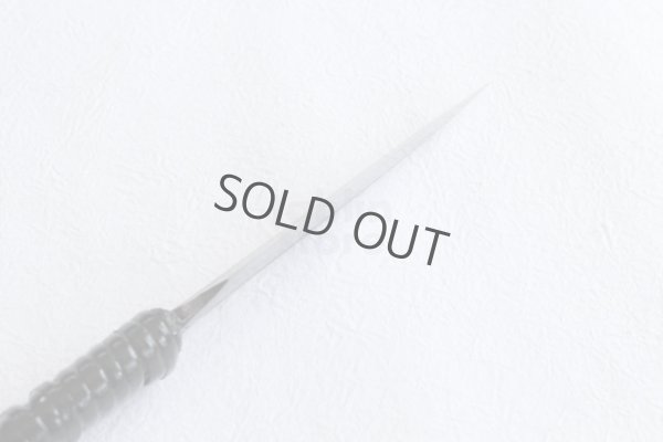 Photo5: Shokei Funaki Kurouchi white 2 steel Lacquer wisteria string cord handle Tanto Fixed Blade Knife 95mm