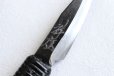 Photo2: Shokei Funaki Kurouchi white 2 steel Lacquer wisteria string cord handle Tanto Fixed Blade Knife 95mm (2)