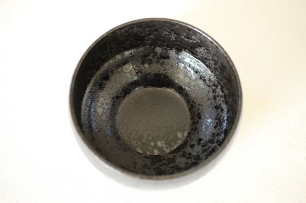 Photo10: Hasami Porcelain Japanese matcha bowl haku wabi black