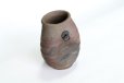 Photo8: Shigaraki pottery MG Japanese wall-hanging vase yohen wide mouth H12cm