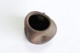 Photo7: Shigaraki pottery MG Japanese wall-hanging vase yohen wide mouth H12cm