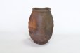 Photo5: Shigaraki pottery MG Japanese wall-hanging vase yohen wide mouth H12cm