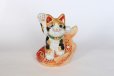 Photo12: Japanese Lucky Cat Kutani Porcelain Maneki Neko porgy Tai nori kenaga H15.5cm